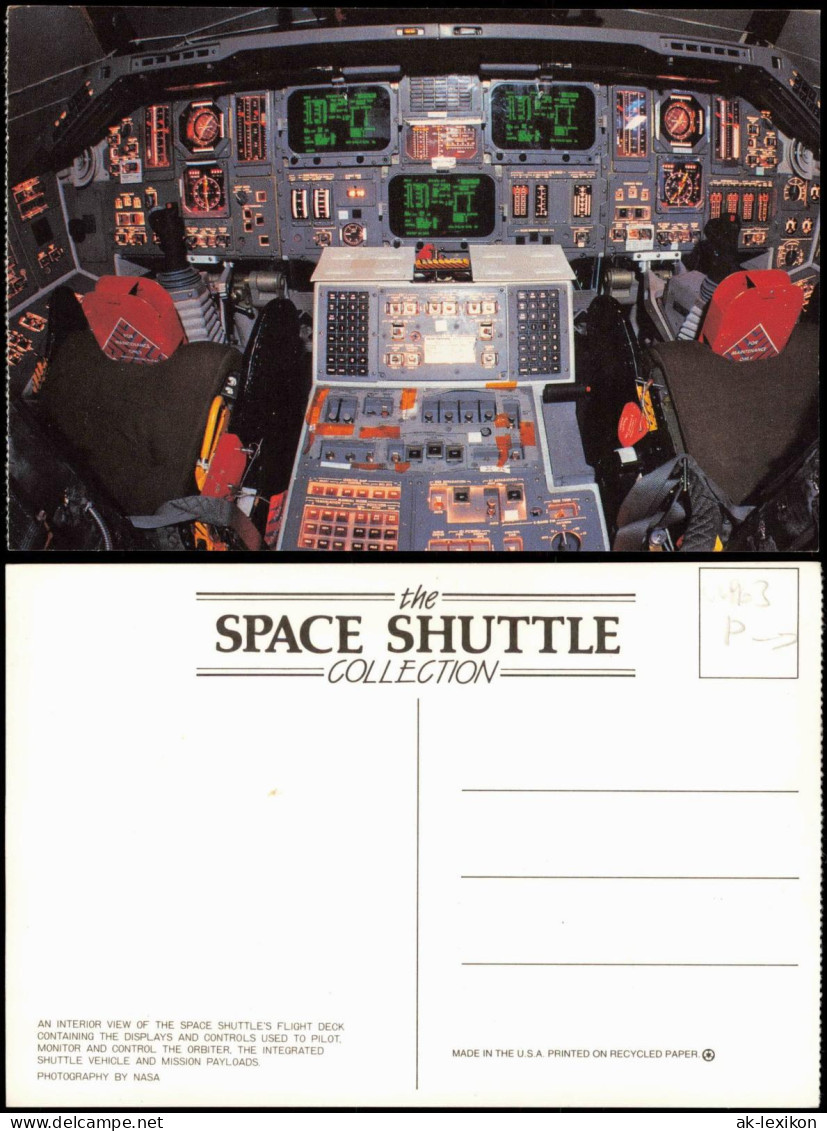 Flugwesen Raumfahrt INTERIOR VIEW OF THE SPACE SHUTTLE FLIGHT DECK 1980 - Raumfahrt