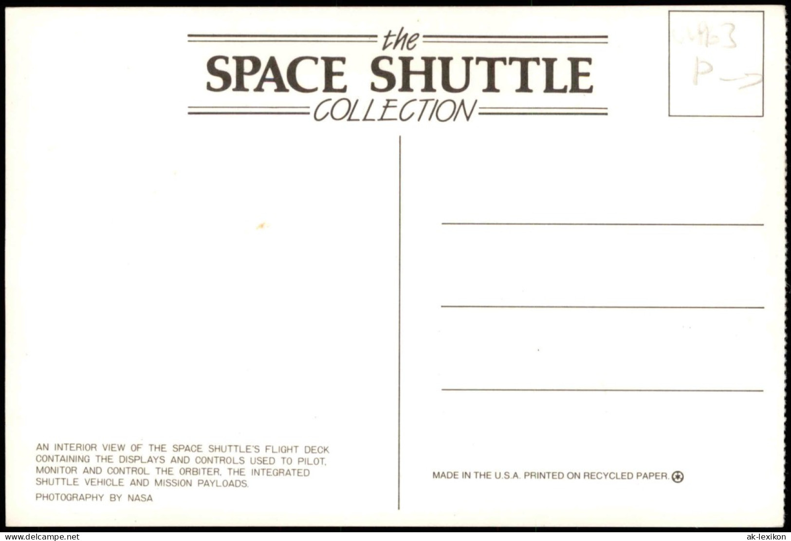 Flugwesen Raumfahrt INTERIOR VIEW OF THE SPACE SHUTTLE FLIGHT DECK 1980 - Spazio