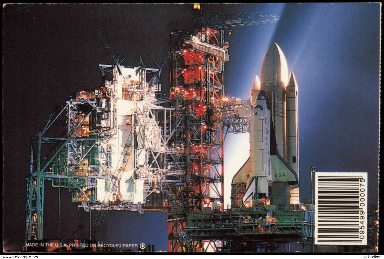 Ansichtskarte  SPACE SHUTTLE An Der Startrampe Flugwesen - Raumfahrt 1980 - Spazio