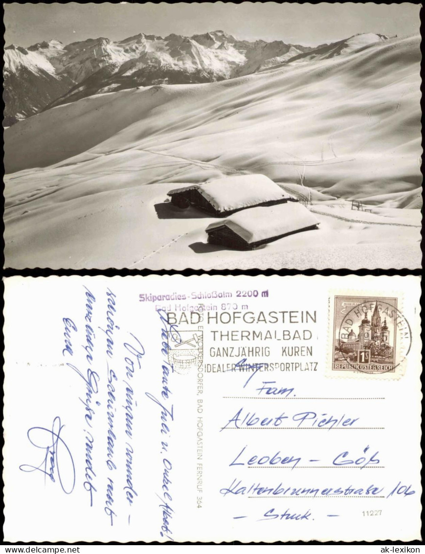 Ansichtskarte Bad Gastein Skiparadies Schloßalm 1965 - Bad Gastein