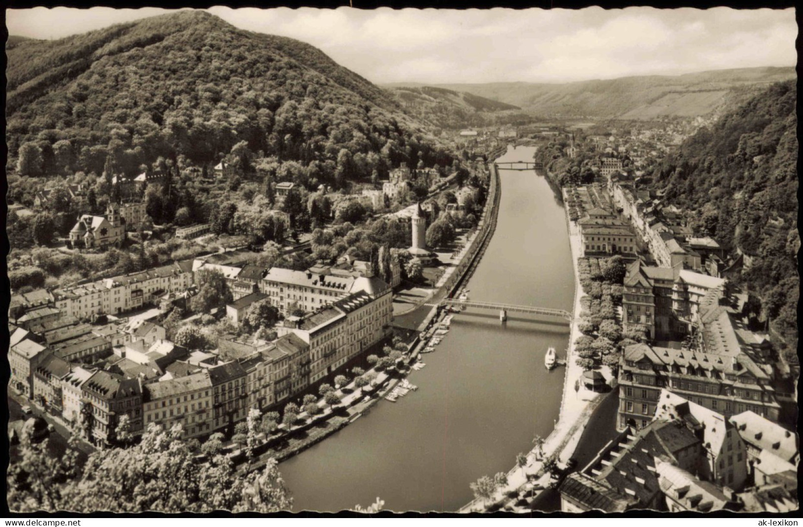 Ansichtskarte Bad Ems Blick Nach Westen. Links Der Malberg 1961 - Bad Ems