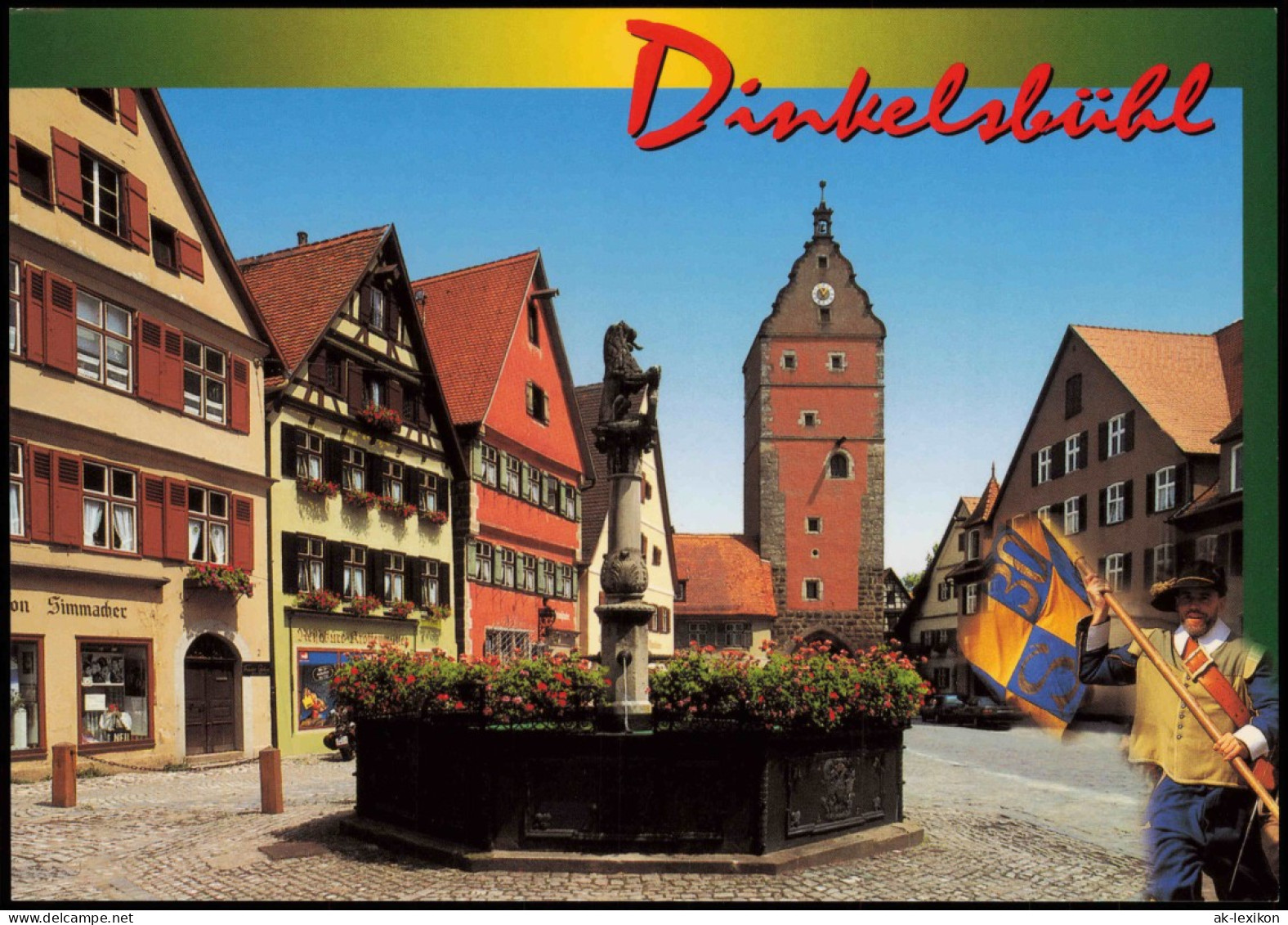 Ansichtskarte Dinkelsbühl Löwenbrunnen. 1999 - Dinkelsbühl