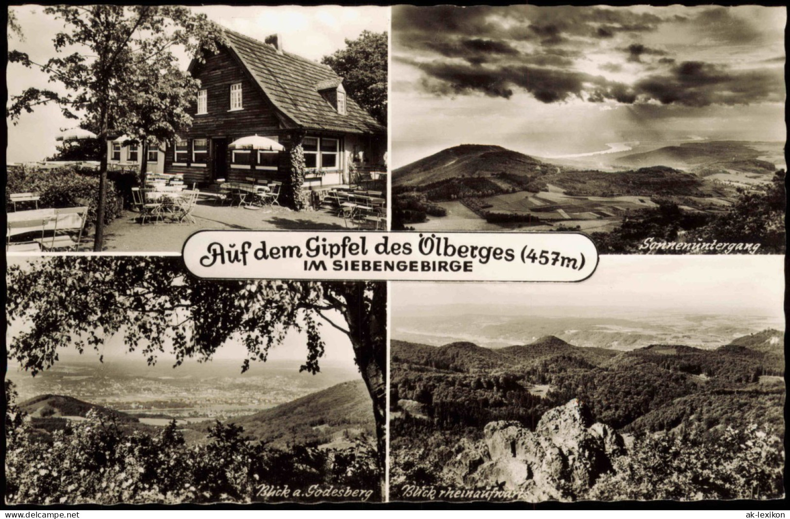 Ansichtskarte Königswinter Gipfel Des Ölberges 4 Bild Restaurant 1962 - Koenigswinter
