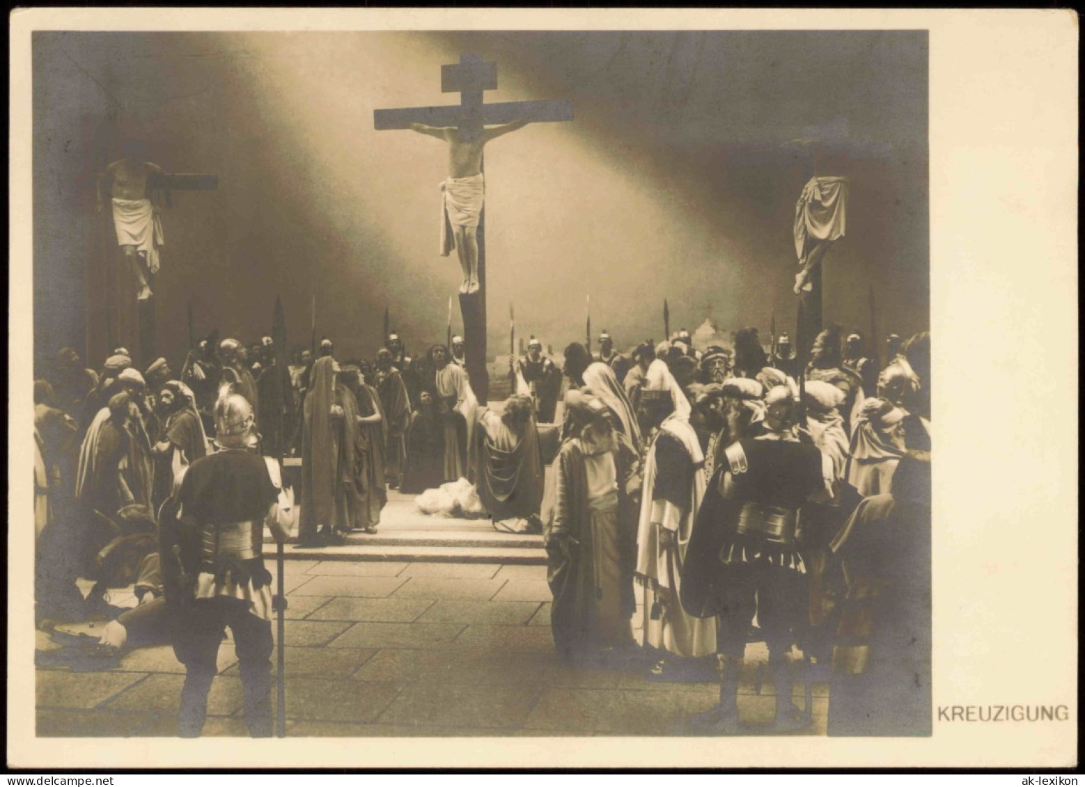 Ansichtskarte Oberammergau Passionsspiele - Kreuzigung 1934 - Oberammergau