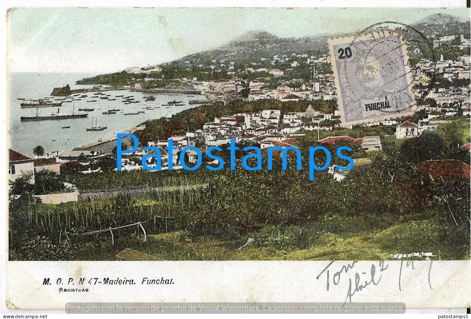 226898 PORTUGAL MADEIRA FUNCHAL VIEW GENERAL CIRCULATED TO ARGENTINA POSTAL POSTCARD - Autres & Non Classés