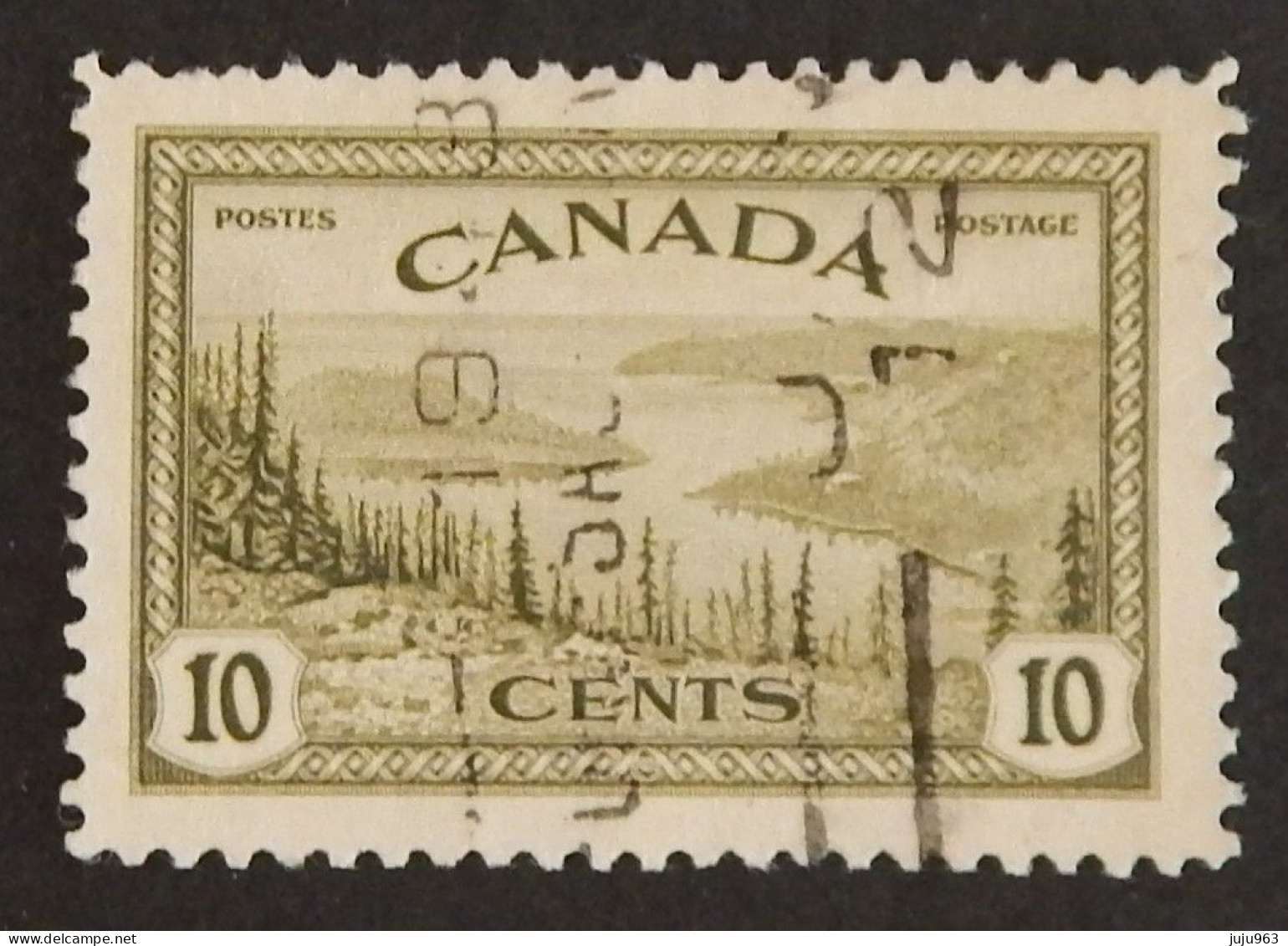 CANADA YT 220 OBLITÉRÉ  "LAC DU GRAND OURS" ANNÉE 1946 - Usati