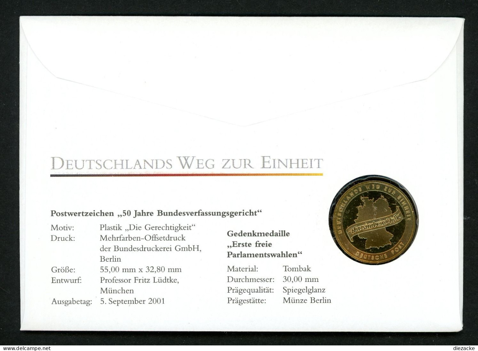 BRD 2010 Tombak Medaille "Erste Freie Parlamentswahl" Im Numisbrief PP (M4633 - Zonder Classificatie
