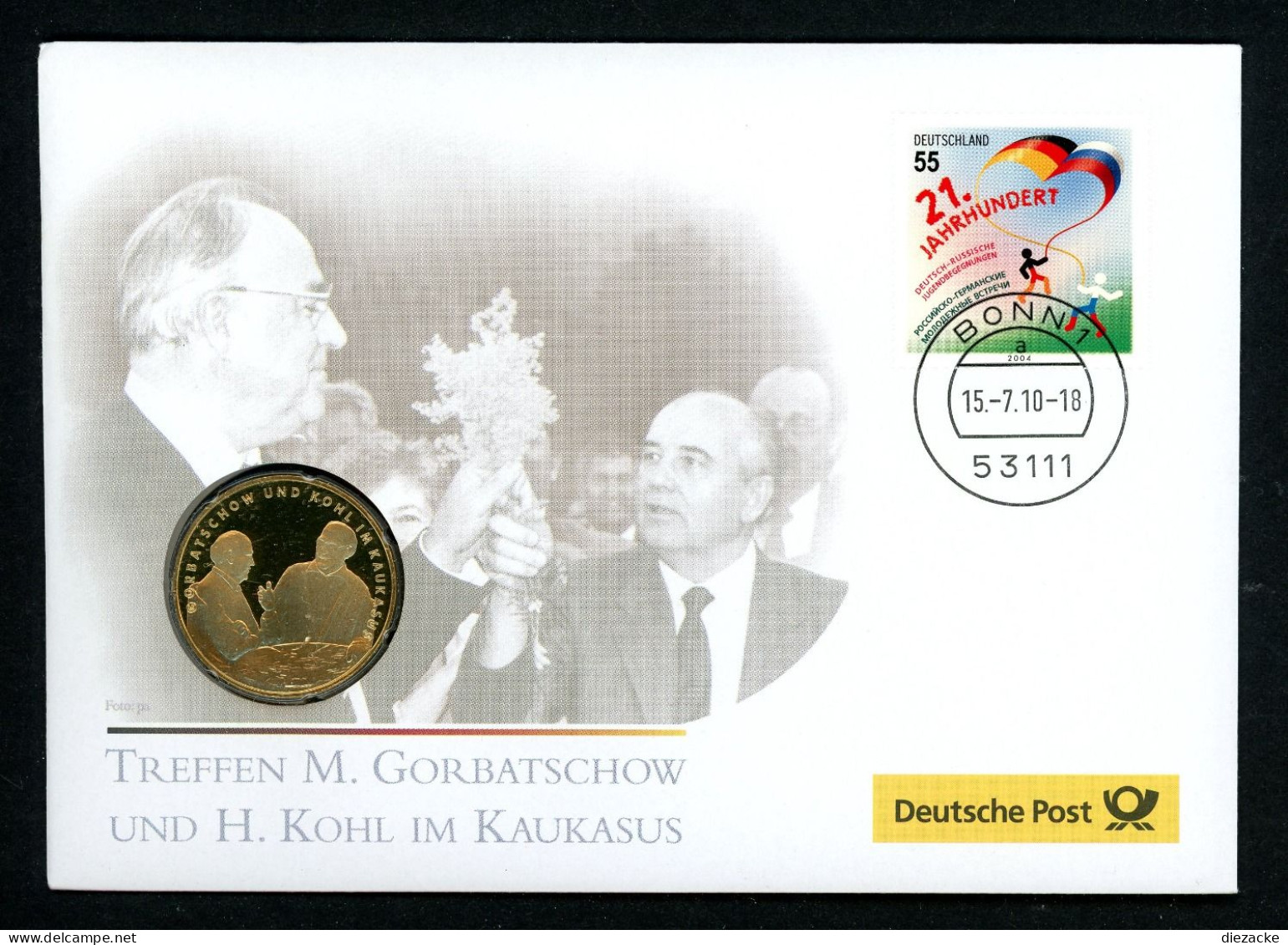 BRD 2010 Tombak Medaille "Mit Gorbatschow Im Kaukasus" Im Numisbrief PP (M4640 - Sin Clasificación