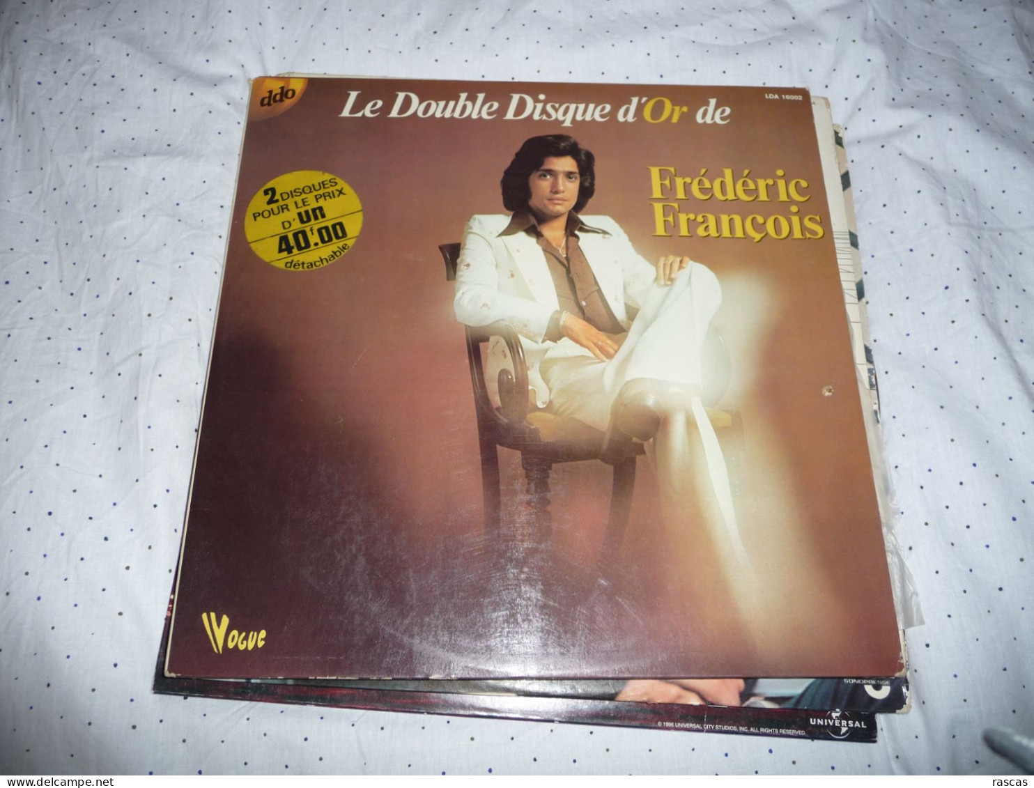 DISQUE VINYL 33 T DOUBLE DU CHANTEUR FREDERIC FRANCOIS - LE DOUBLE DISQUE D'OR - Other - French Music