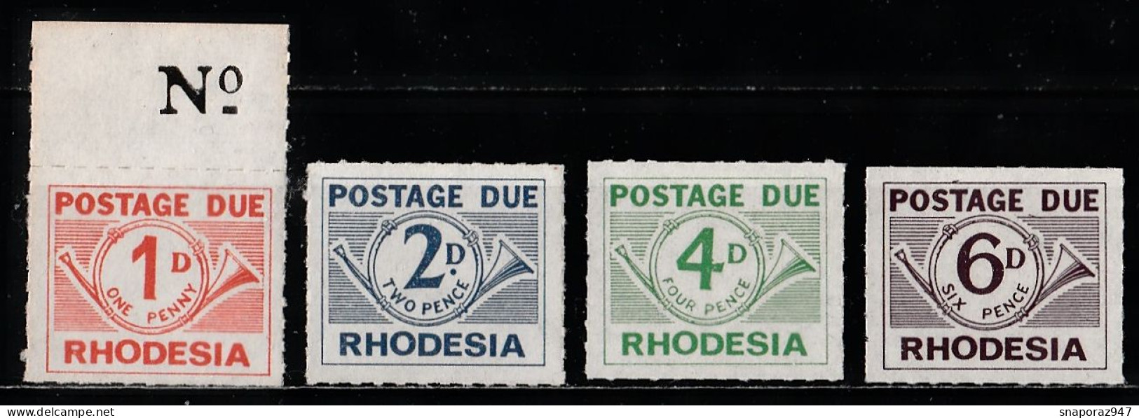 1965 Rhodesia Timbre Taxe Set MNH** Ta7 - Rhodesië (1964-1980)
