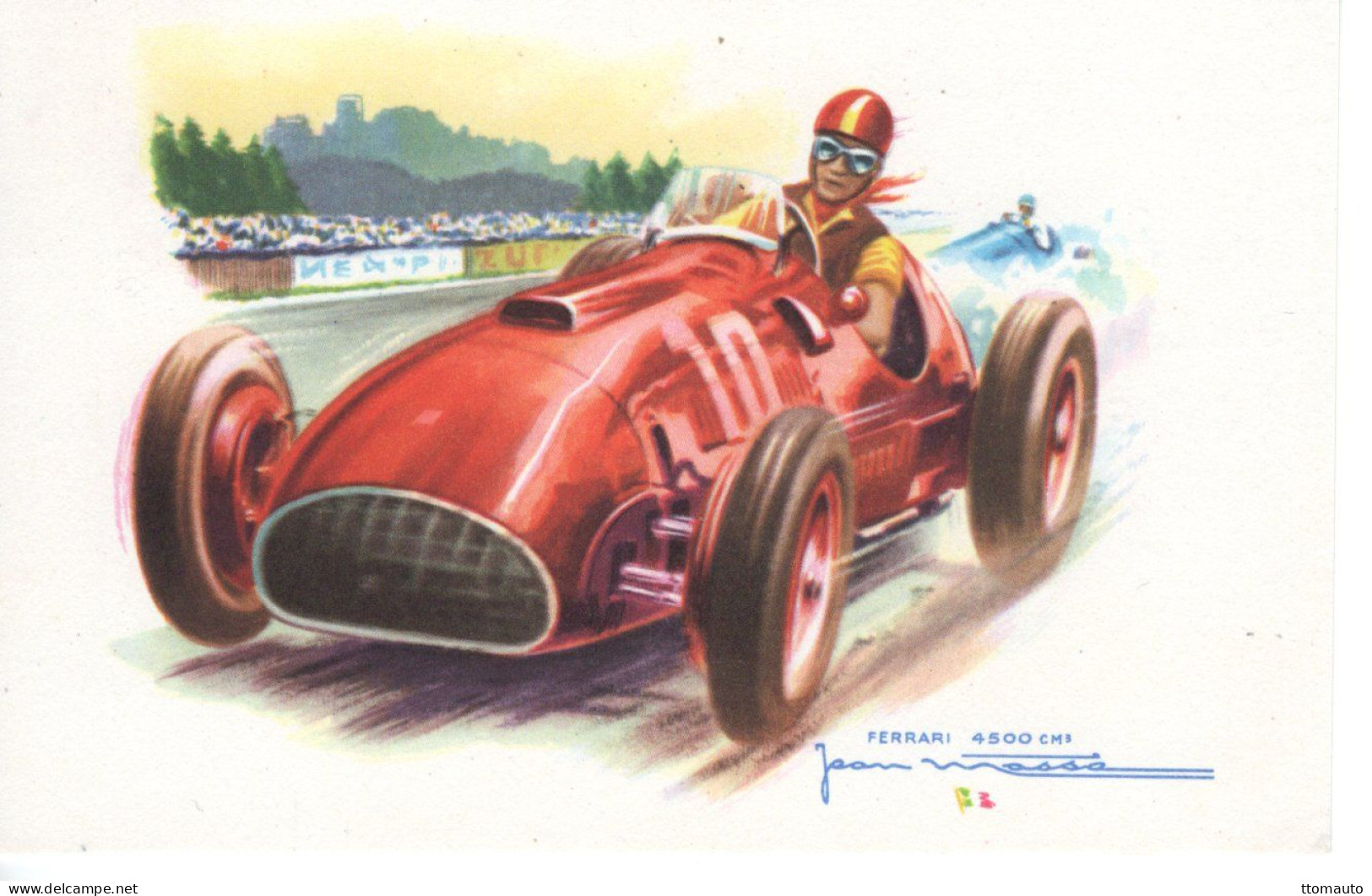 Ferrari 4500cms Grand Prix - Art Card By Jean Massa - CPA - Grand Prix / F1