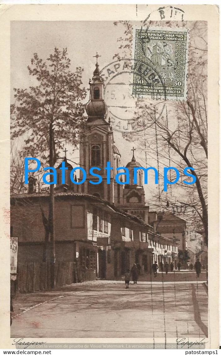 226904 BOSNIA Y HERZEGOVINA SARAJEVO VIEW CHURCH CIRCULATED TO ARGENTINA POSTAL POSTCARD - Bosnie-Herzegovine