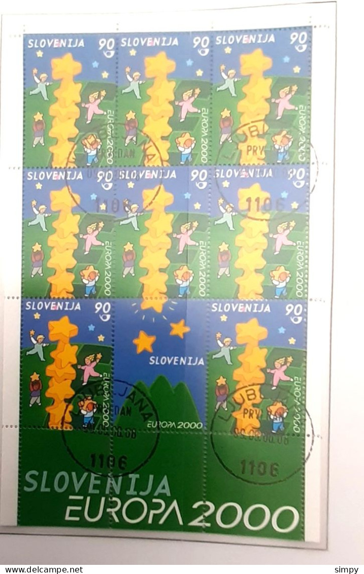 SLOVENIA 2000 Europa Cept Sheetlet Mala Pola Used Stamps - Slovénie
