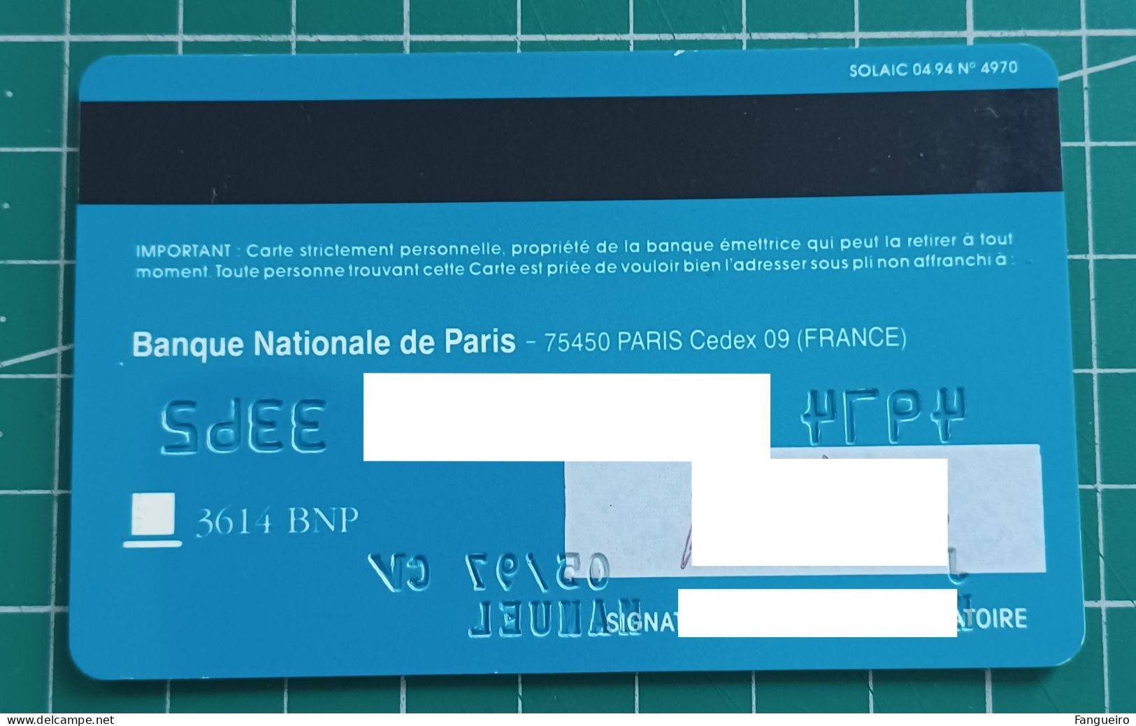 FRANCE CREDIT CARD BNP PARIBAS - Carte Di Credito (scadenza Min. 10 Anni)