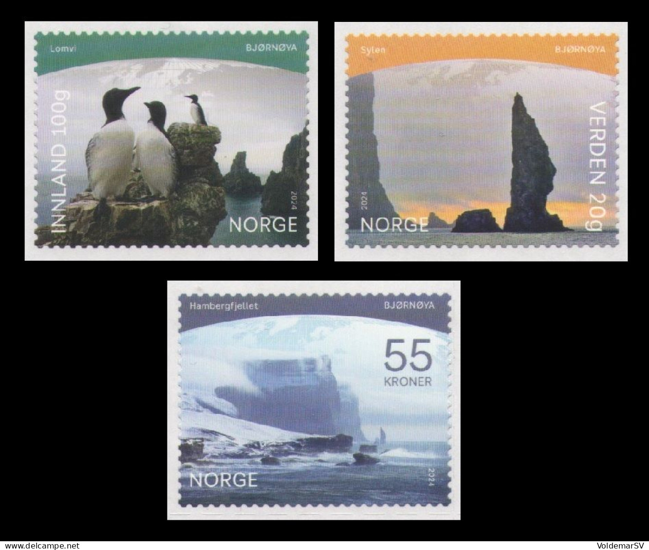 Norway 2024 Mih. 2126/28 Polar Motifs. Bear Island. Fauna. Birds MNH ** - Neufs