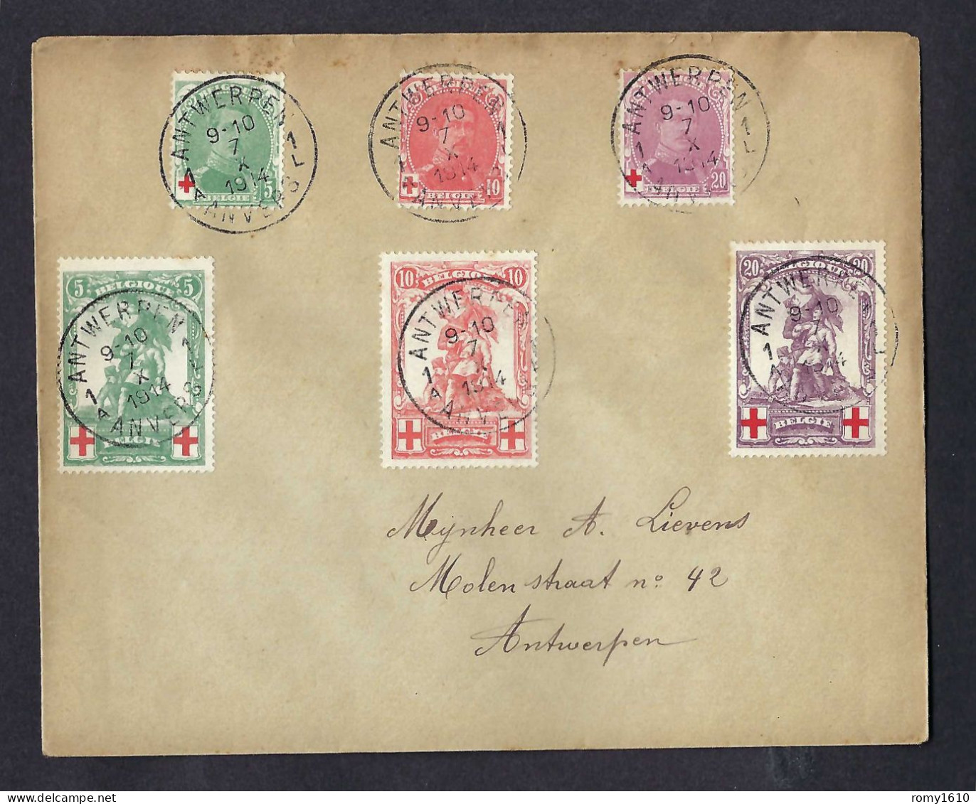 Série Croix Rouge Sur Lettre.  2 Enveloppes, Scan Recto/verso. - 1914-1915 Rode Kruis