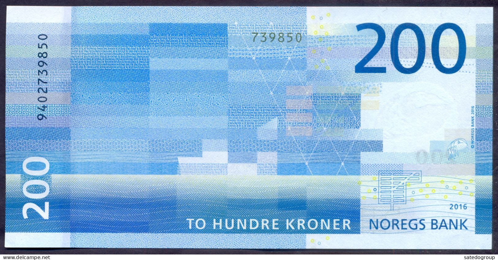 Norway 200 Kroner 2016 UNC P- 55 - Norway