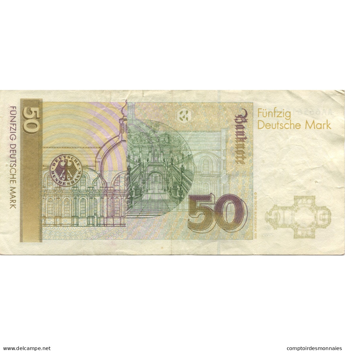 Billet, République Fédérale Allemande, 50 Deutsche Mark, 1991, 1991-08-01 - 50 Deutsche Mark