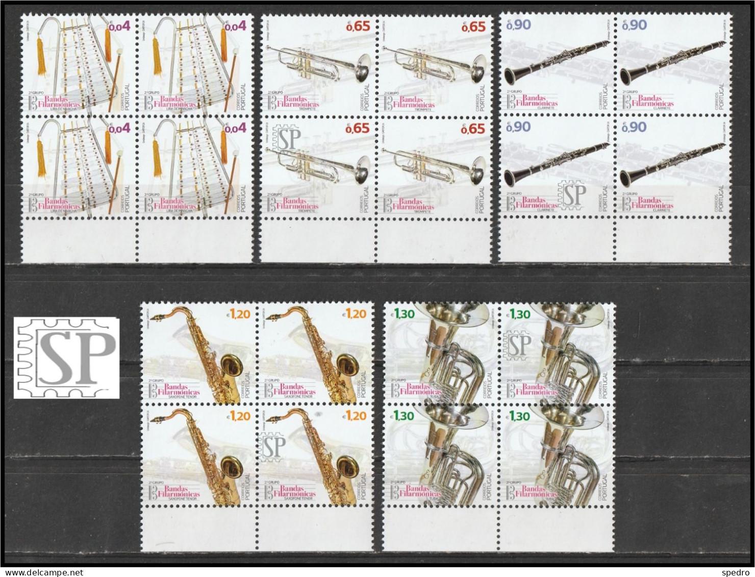 Portugal 2024 Instrumentos Musicais Das Bandas Filarmónicas 2º Grupo Trompete Music Musica MusiqueTrompete Tuba Saxofone - Unused Stamps