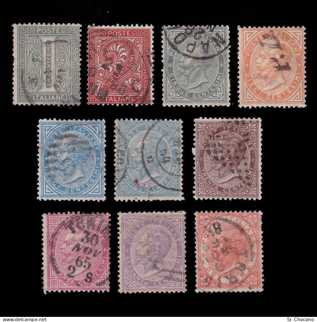 ITALY STAMPS.1863-67.K.Victor Emmanuel II.NOS.YVERT 12-21.USED. - Gebraucht