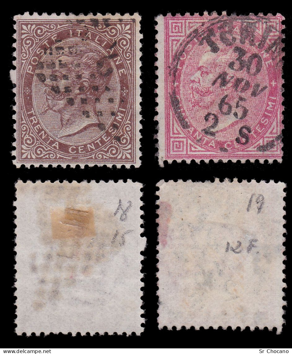 ITALY STAMPS.1863-67.K.Victor Emmanuel II.NOS.YVERT 12-21.USED. - Used