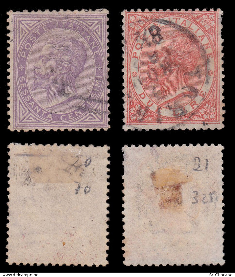 ITALY STAMPS.1863-67.K.Victor Emmanuel II.NOS.YVERT 12-21.USED. - Gebraucht