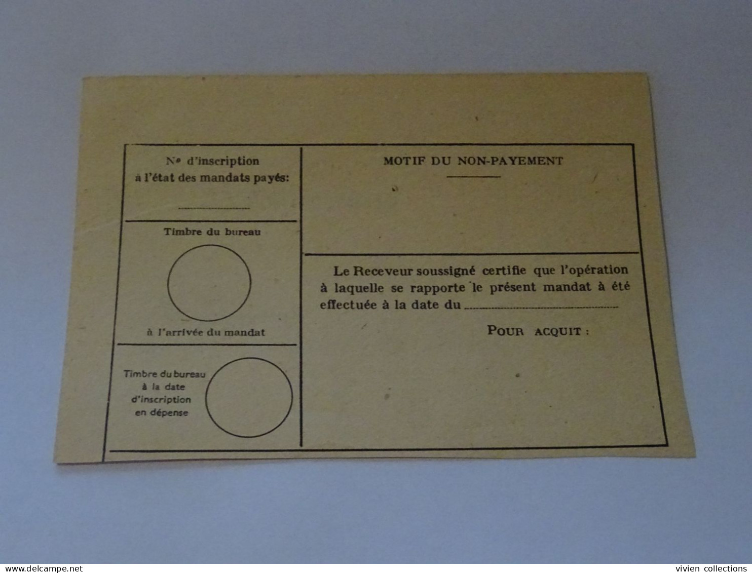 France Cours D'instruction Cours Pratique Orléans Loiret 1954 Mandat De Service Annulé Redevances Téléphoniques - Corsi Di Istruzione