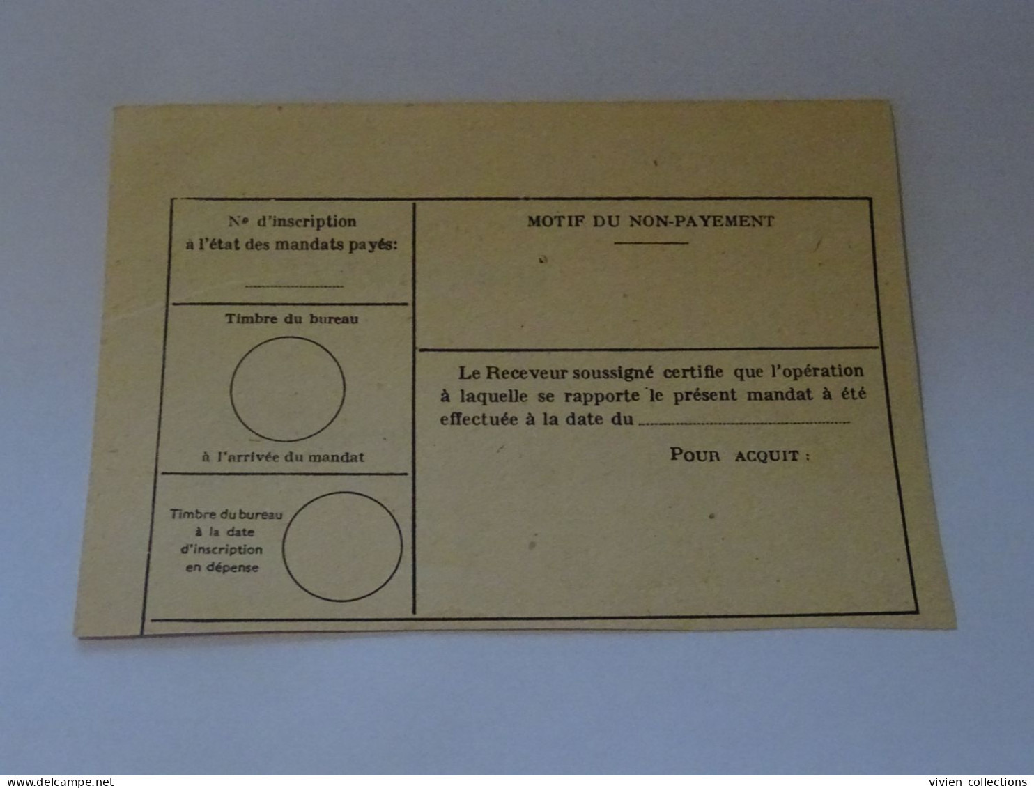 France Cours D'instruction Cours Pratique Orléans Loiret 1954 Mandat De Service Annulé Redevances Téléphoniques - Cursussen