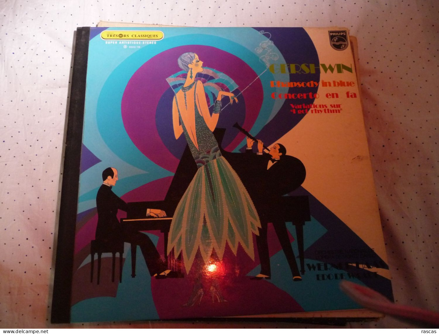 DISQUE VINYL 33T CLASSIQUE - GERSHWIN - RHAPSODY IN BLUE - ORCHESTRE OPERA DE MONTE CARLO DIRECTION ECO DE WAART - Klassiekers