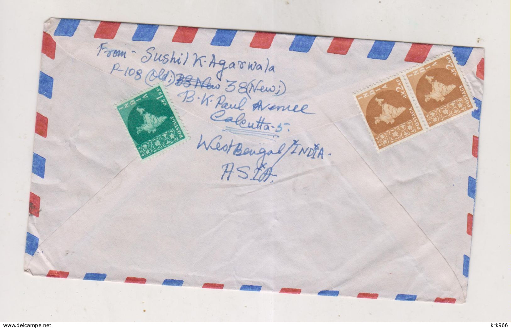 INDIA, 1965 CALCUTTA  Airmail Cover To Austria - Luchtpost