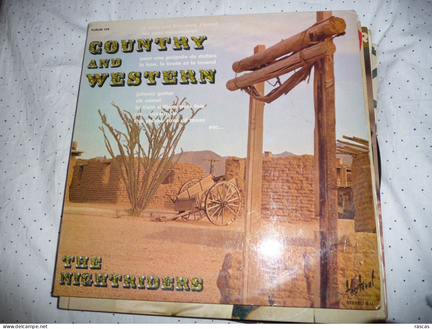 DISQUE VINYL 33T DOUBLE COUNTRY AND WESTERN - THE NIGHTRIDERS - Country & Folk