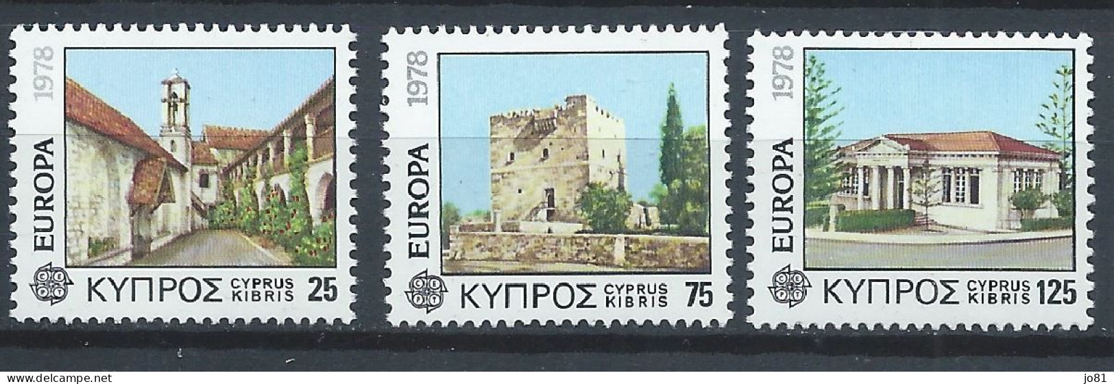 Chypre YT 479-481 Neuf Sans Charnière XX MNH Europa 1978 - Neufs