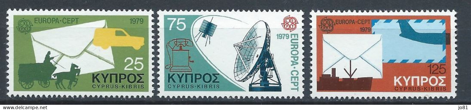 Chypre YT 496-498 Neuf Sans Charnière XX MNH Europa 1979 - Unused Stamps