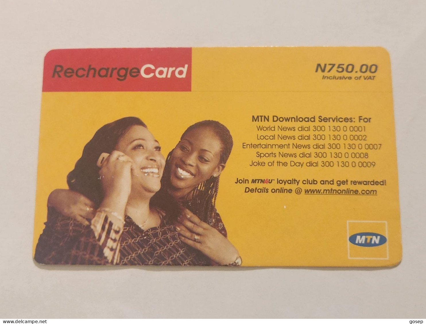 NIGERIA(NG-MTN-REF-0015)-Mother And Daughter-(36)-(0636-4555-9859)(N750.00)-used Card - Nigeria