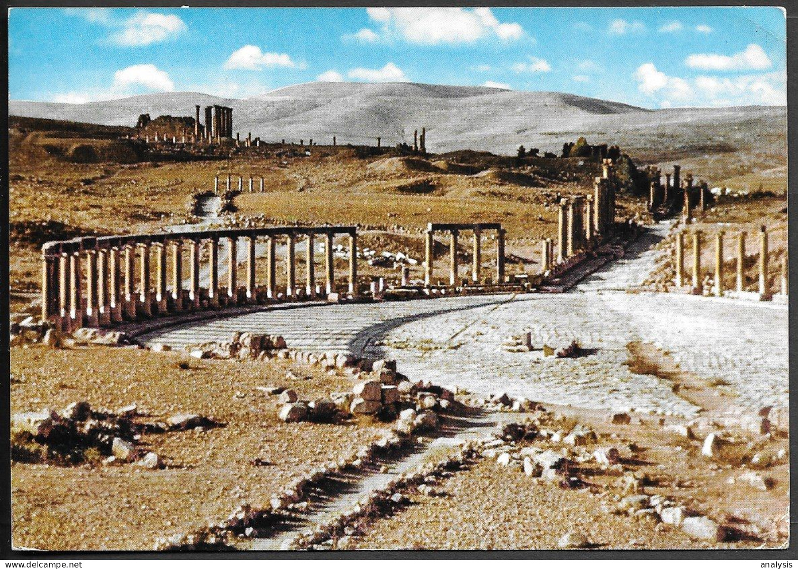 Jordan Jerash Forum Colonnade Old PPC 1964 Mailed - Jordanie
