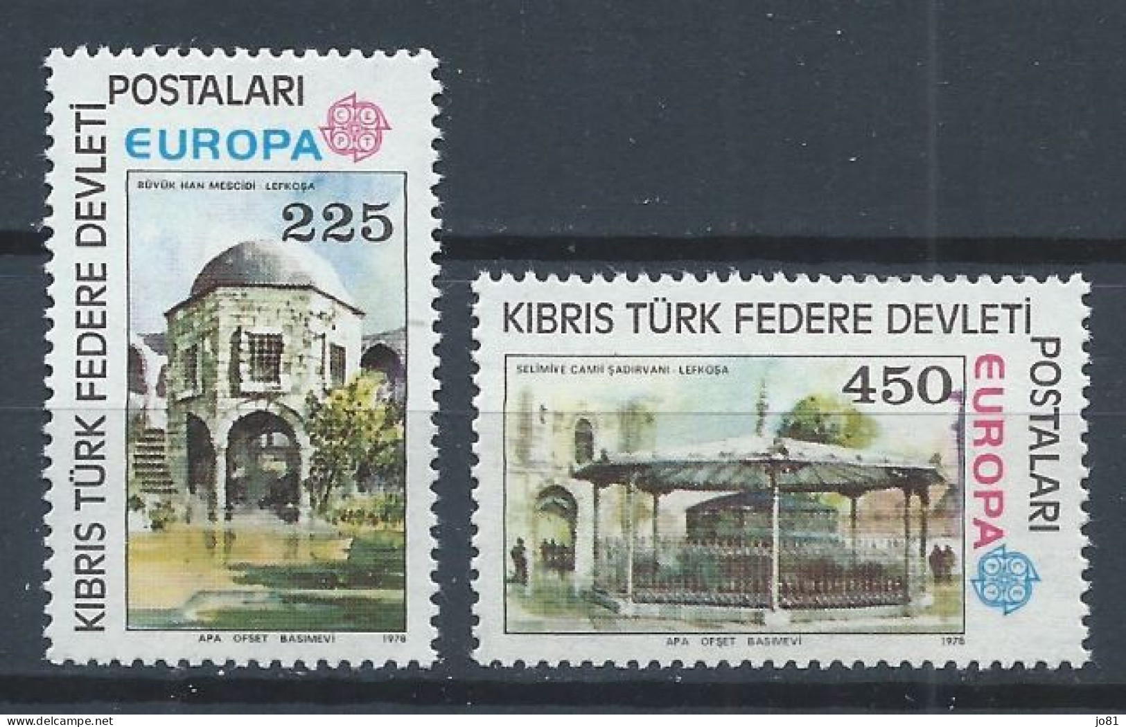 Chypre Turc YT 46-47 Neuf Sans Charnière XX MNH Europa 1978 - Nuevos