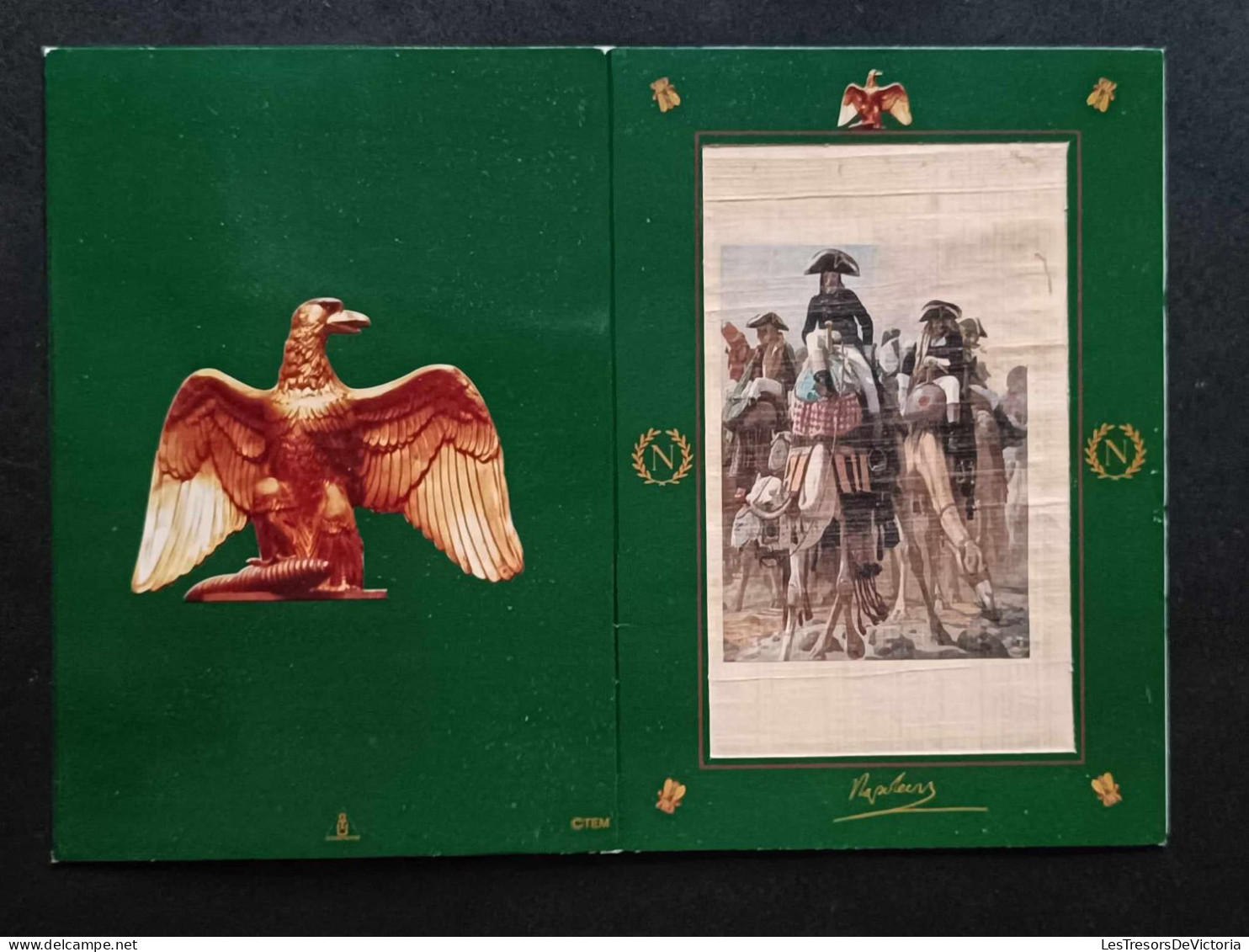 Carte Postale Semi Moderne - Napoléon - Double Carte - Impression Sur Parchemin - Figuren