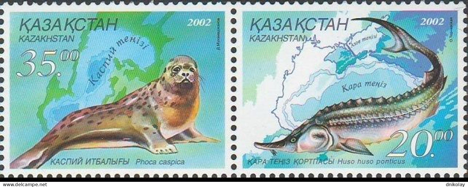 2002 398 Kazakhstan Endangered Species - Marine Life MNH - Kazakistan