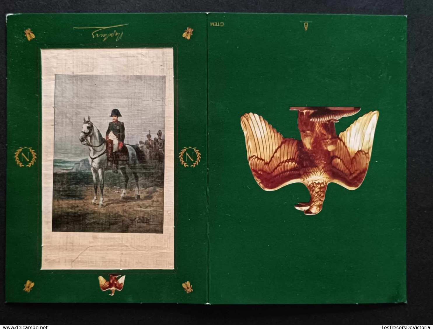 Carte Postale Semi Moderne - Napoléon - Double Carte - Impression Sur Parchemin - Collée à L'envers - People