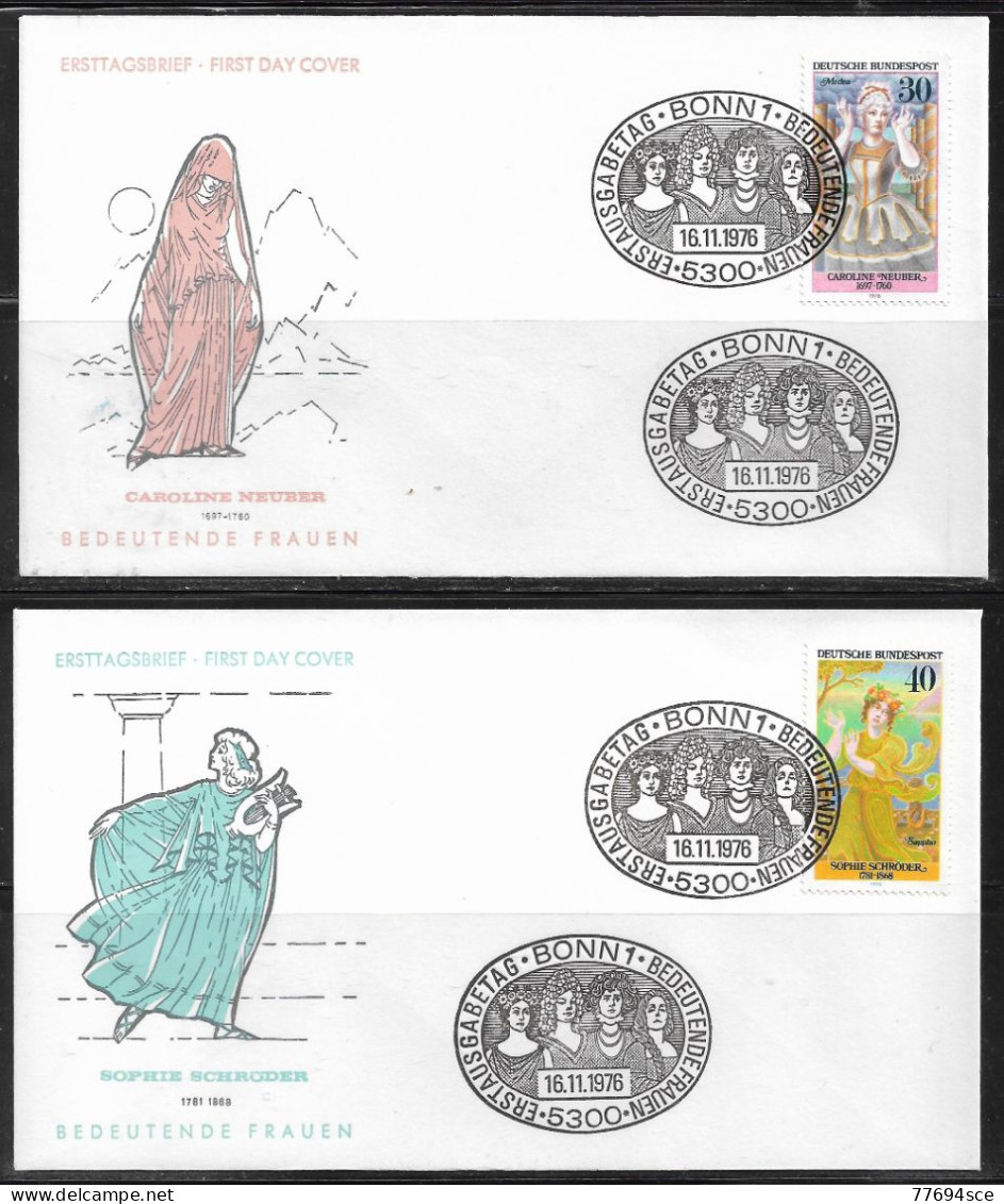 1976 FDC  Bedeutende Deutsche Frauen - 1971-1980