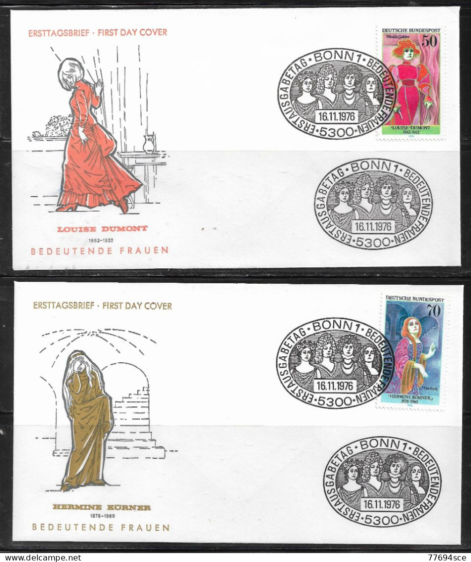 1976 FDC  Bedeutende Deutsche Frauen - 1971-1980