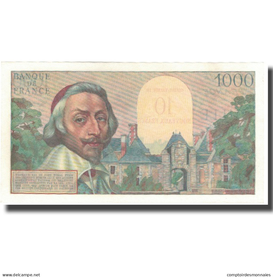 France, 10 Nouveaux Francs On 1000 Francs, Richelieu, 1957-03-07, V.328, SPL - 1955-1959 Aufdrucke Neue Francs