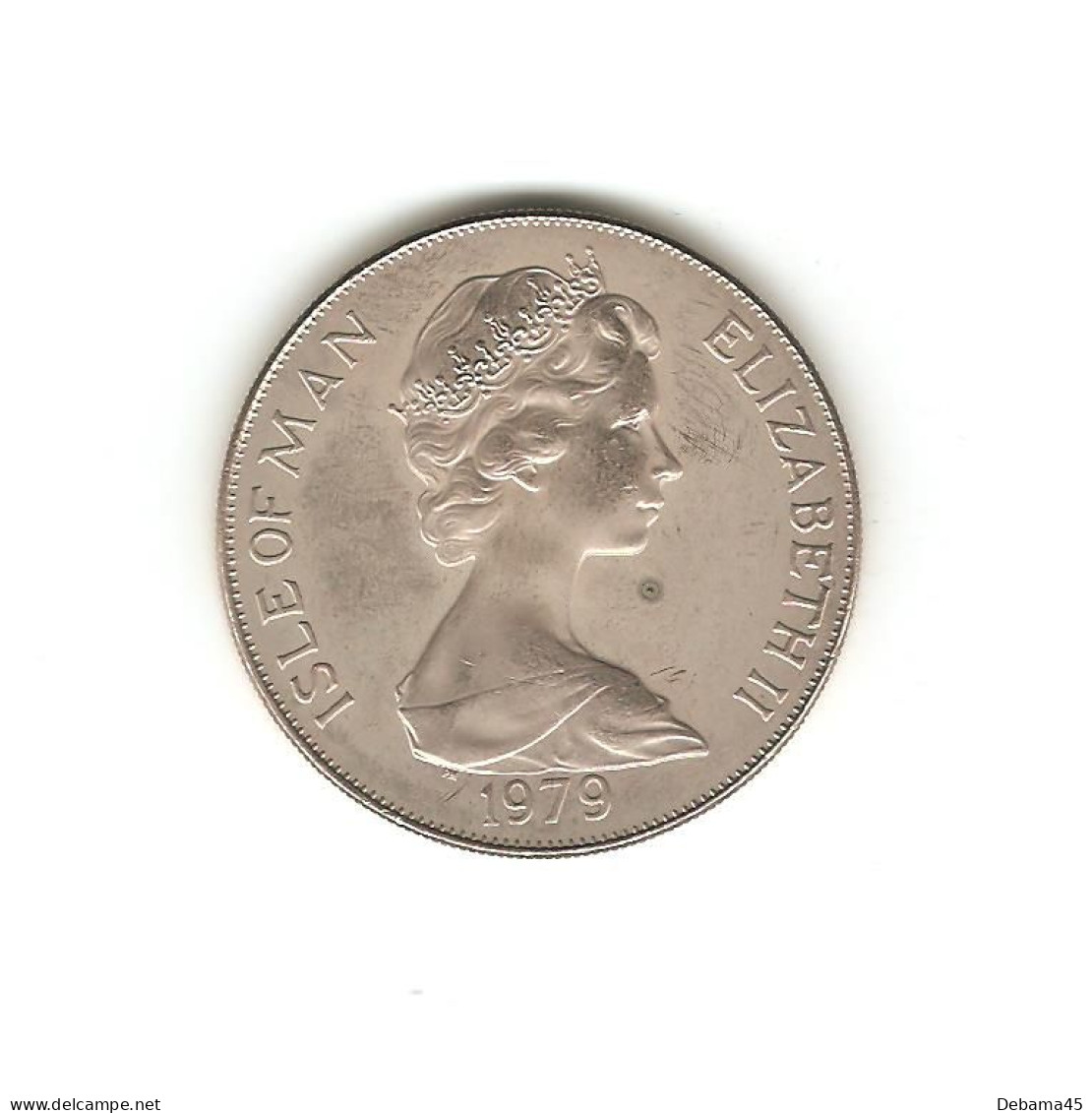 589/ ILE DE MAN : Elizabeth II : 1 Crown 1979 (copper-nickel - 28,54 Grammes) Millénnium Of Tynwald (drakkar) - Isla Man