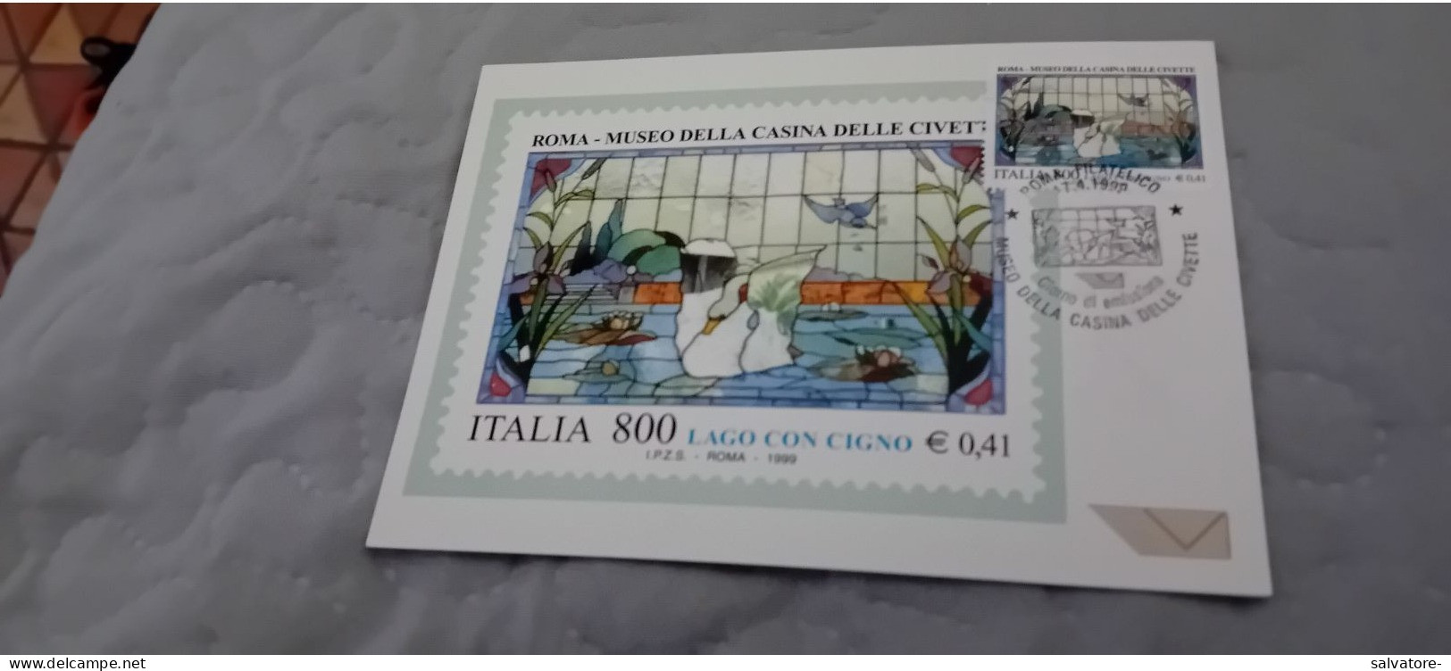 CARTOLINA  COMMEMORATIVA ROMA - MUSEO DELLA CASINA DELLE CIVETTE 1999 - Poste & Facteurs