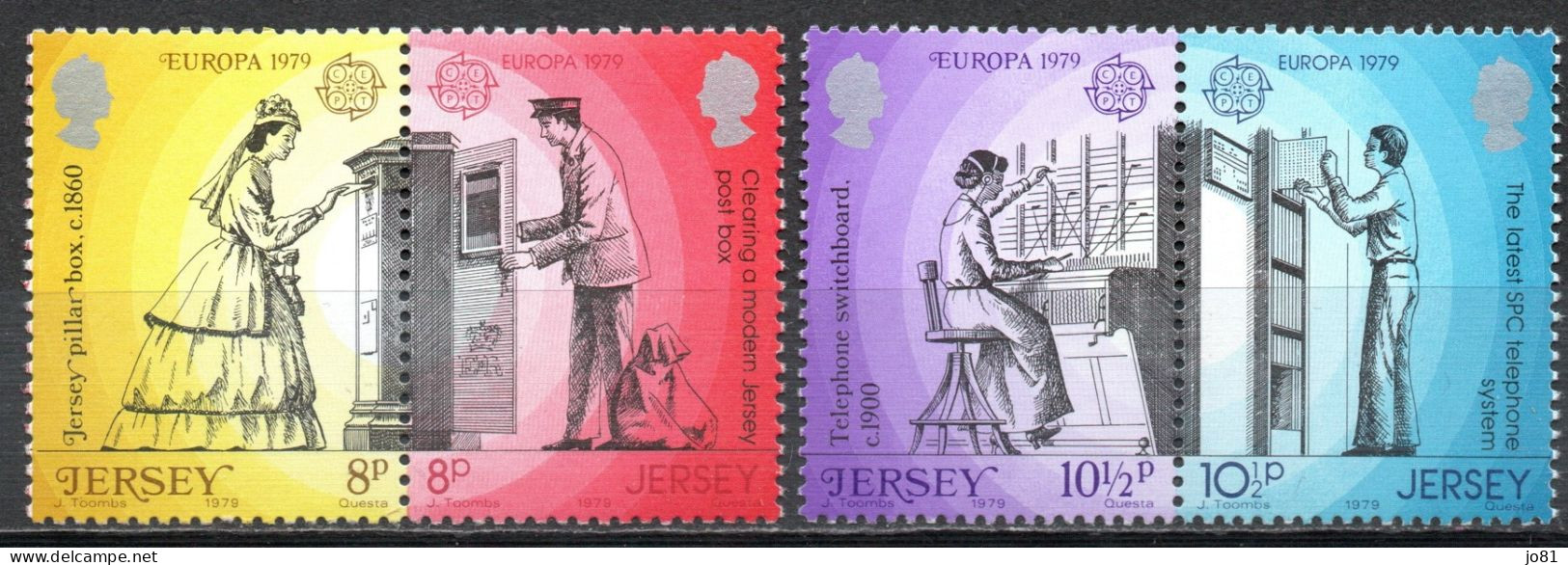 Jersey YT 188-191 Neuf Sans Charnière XX MNH Europa 1979 - Jersey