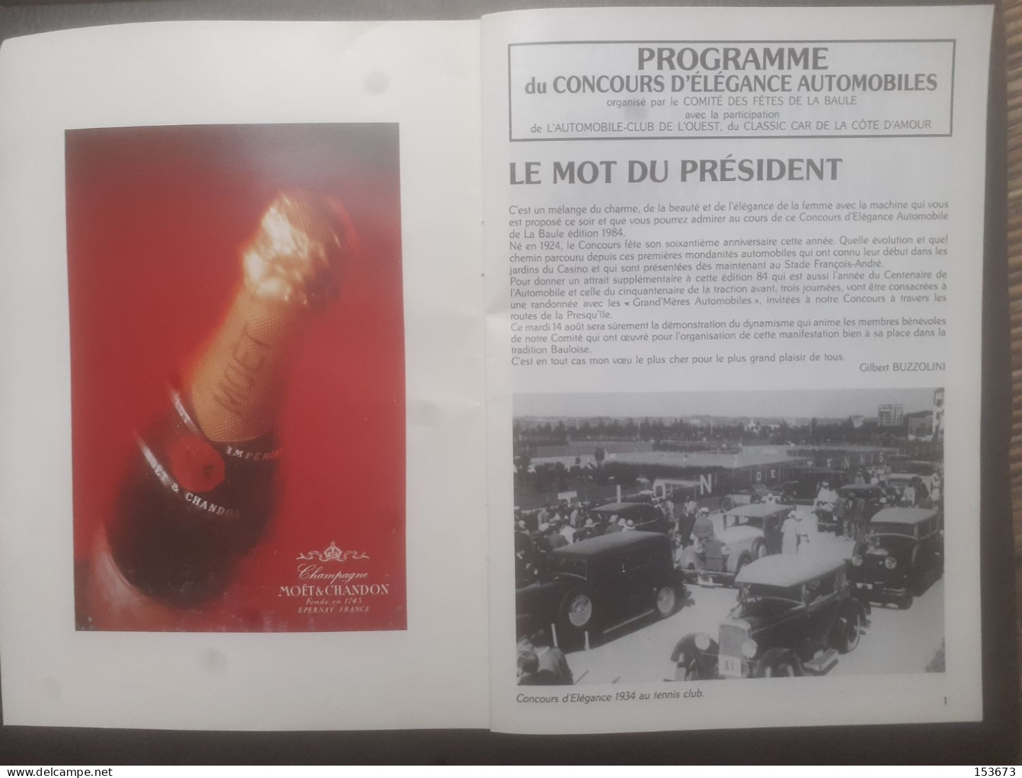 Brochure Concours D'élégance Automobile La Baule 1984 - La Baule-Escoublac