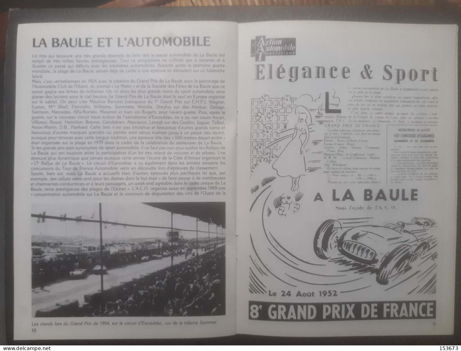 Brochure Concours d'élégance automobile La Baule 1984