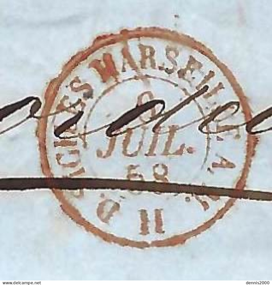 1858 - Lettera Da Messina Per Bordeaux - " Vapeur Direct .. "  + Entrée  " D. SICILES MARSEILLE. A. M. H " Rouge - Marques D'entrées