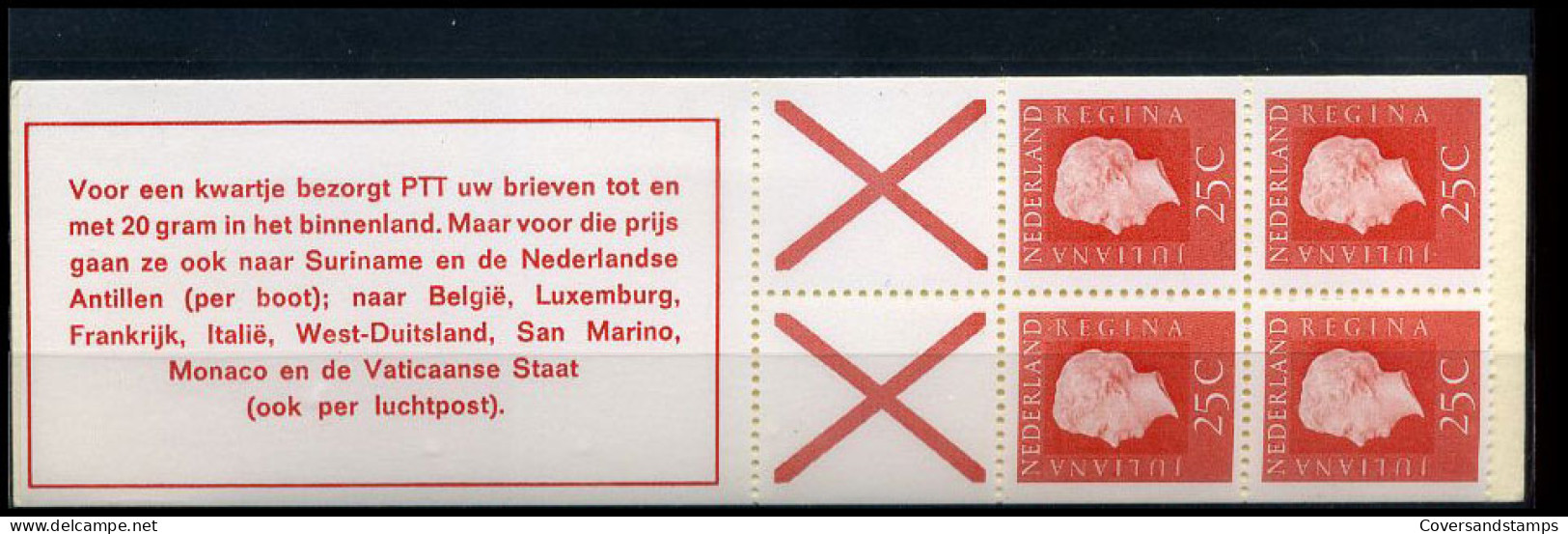 Nederland  Boekje PB9g          **              - Carnets Et Roulettes