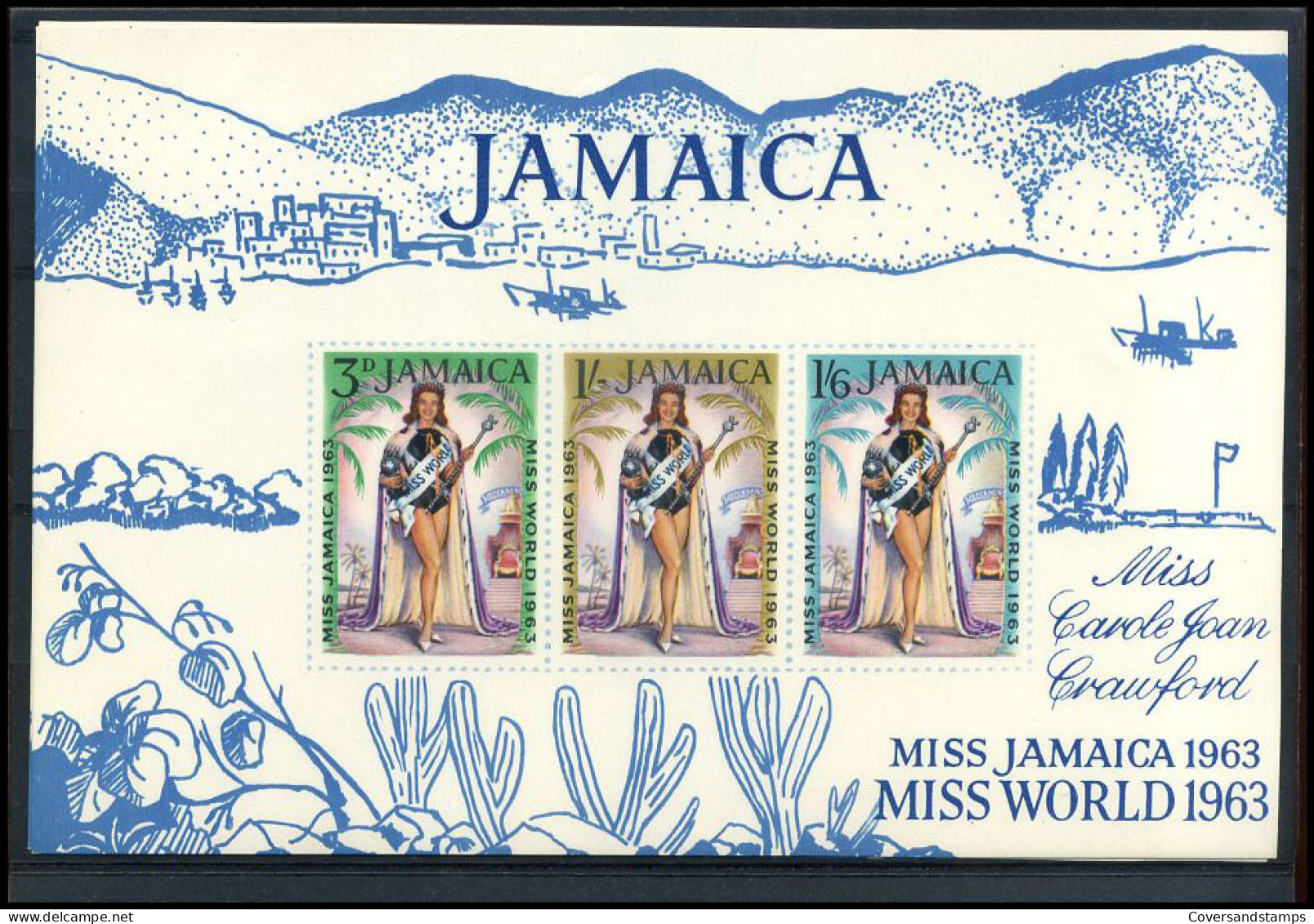 Jamaica  Block Miss World 1963 : Carole Joan Crawford      **                          - Jamaica (1962-...)
